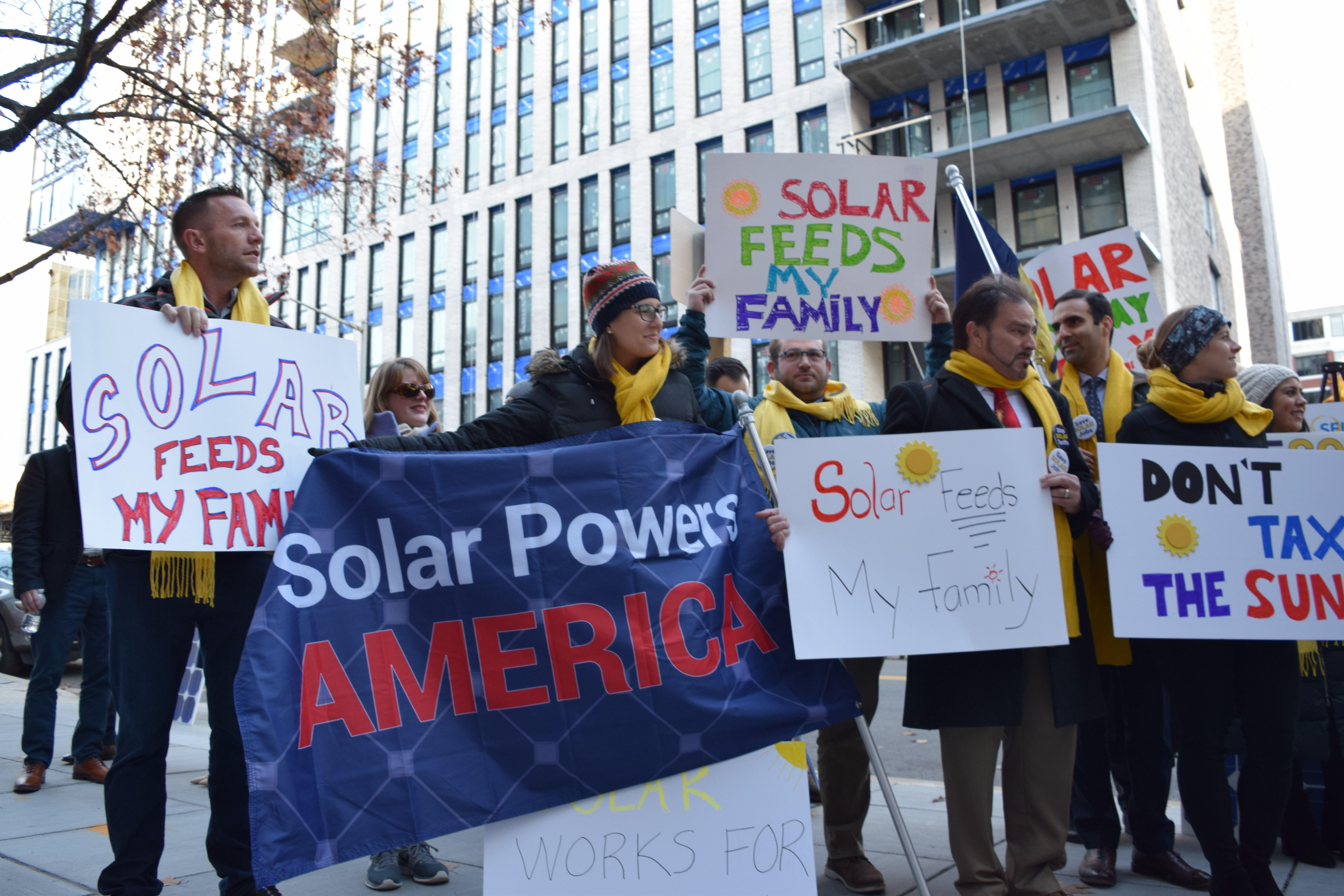 rallying solar workers