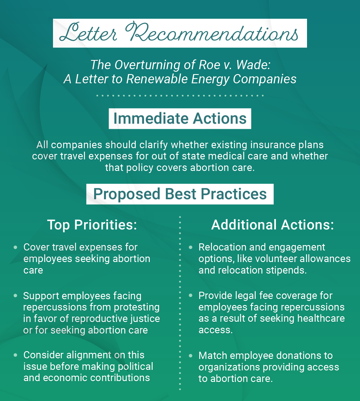 Letter recommendations.